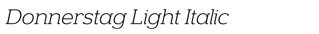 Donnerstag Light Italic image